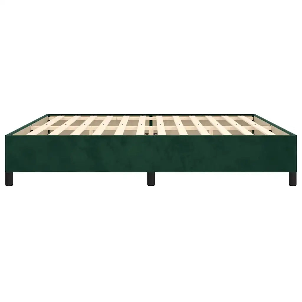 Giroletto senza Materasso-Struttura Letto Verde Scuro 200x200 cm in Velluto 832341