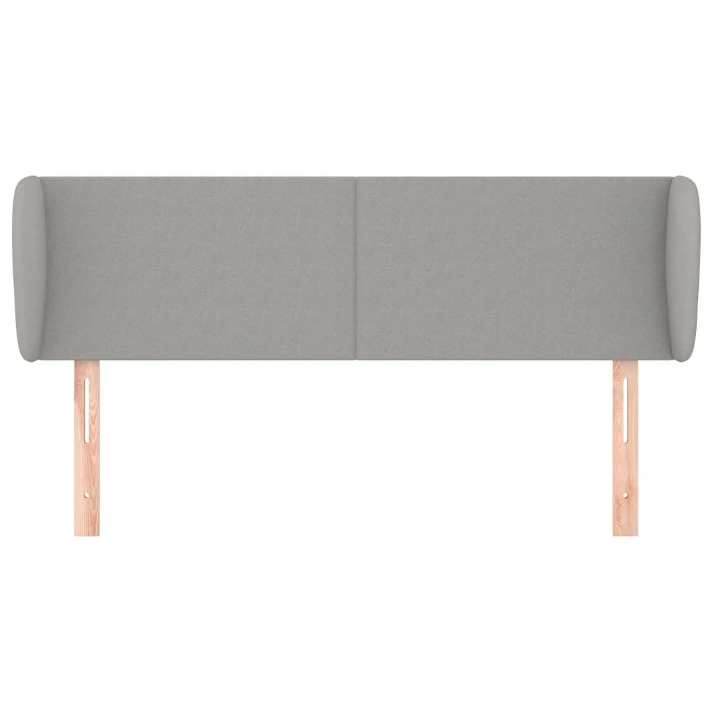 Testiera | Testata ad Orecchio Grigio Chiaro 147x23x78/88 cm in Tessuto