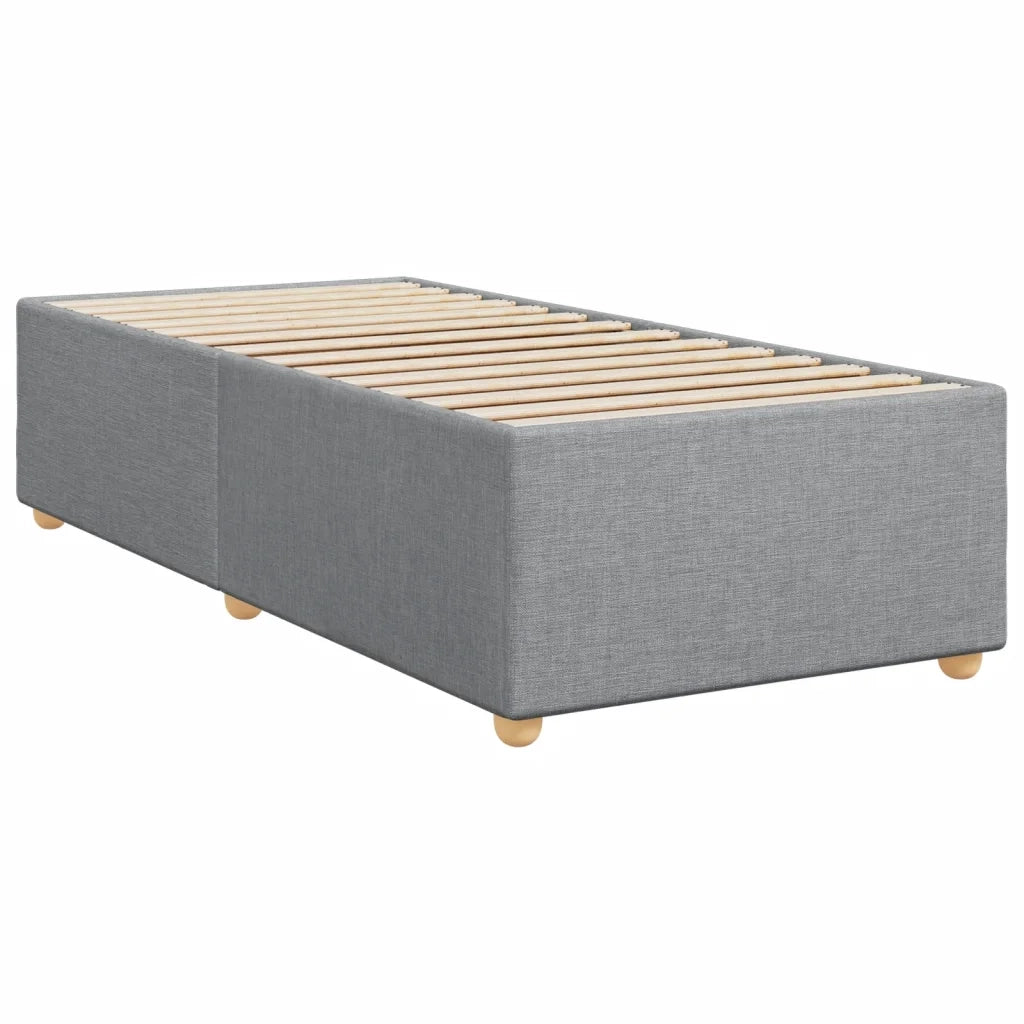 Giroletto a Molle con Materasso Grigio Chiaro 90x200 cm Tessuto 3293477