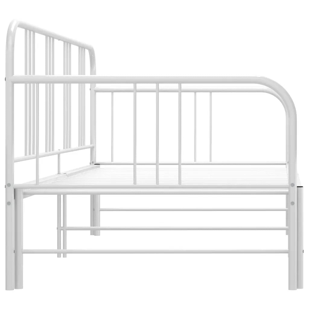 Telaio Divano Letto Estraibile Bianco in Metallo 90x200 cm 324753