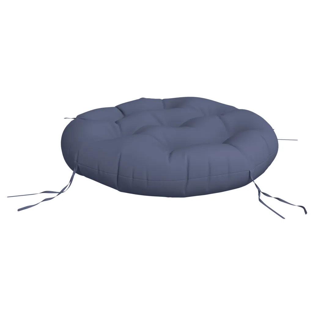 Cuscino Rotondo Blu Marino Ø 60x11 cm in Tessuto Oxford 379345