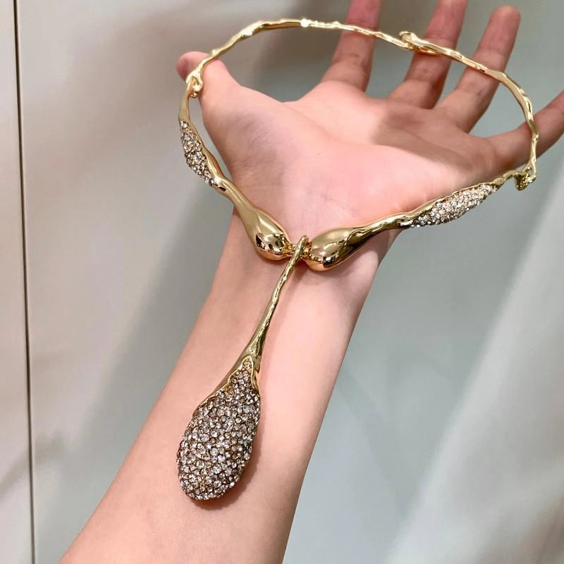 Collana con ciondolo a diamante irregolare fatto a mano, regalo di Natale o compleanno.