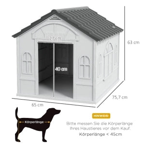 CUCCIA PER CANI 65 x 75,7 x 63 cm Grigia in plastica