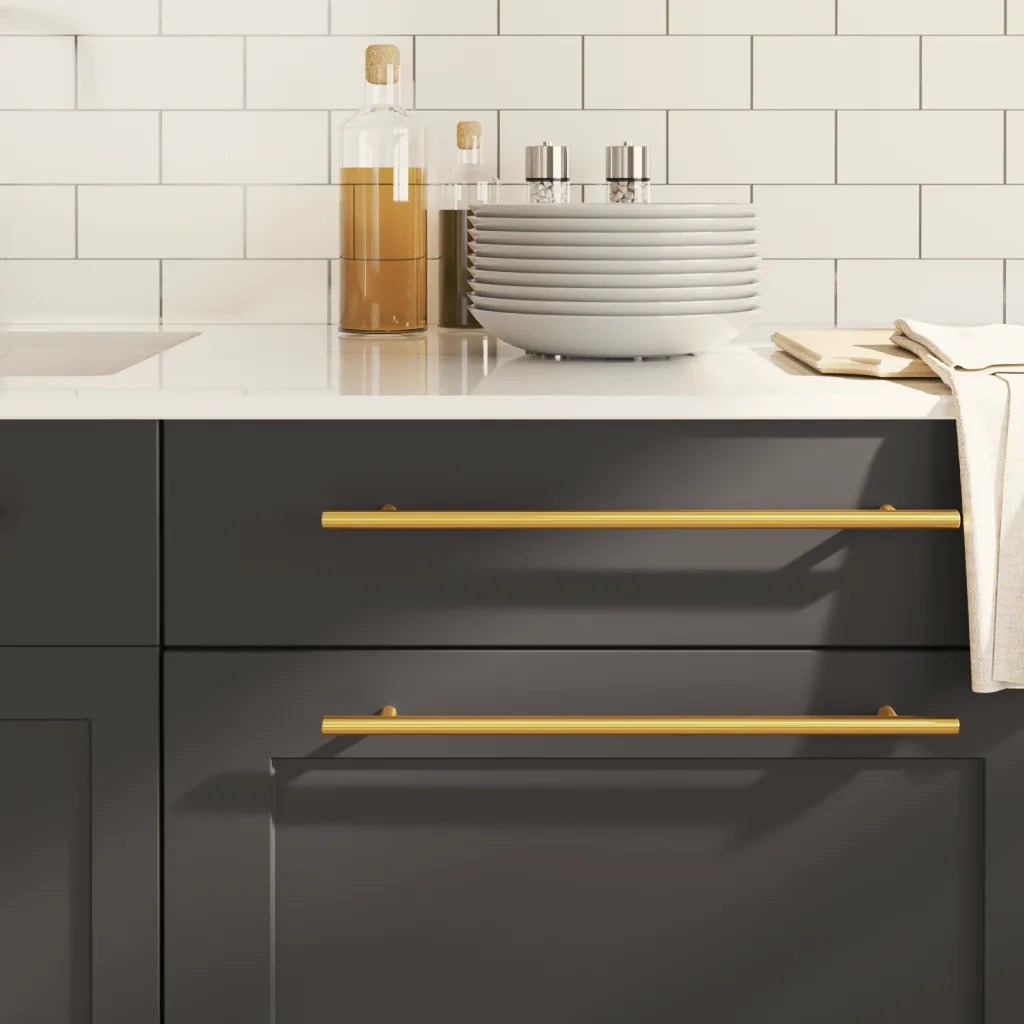 Maniglie per Mobili 10 pz Oro 320 mm in Acciaio Inox 3203625