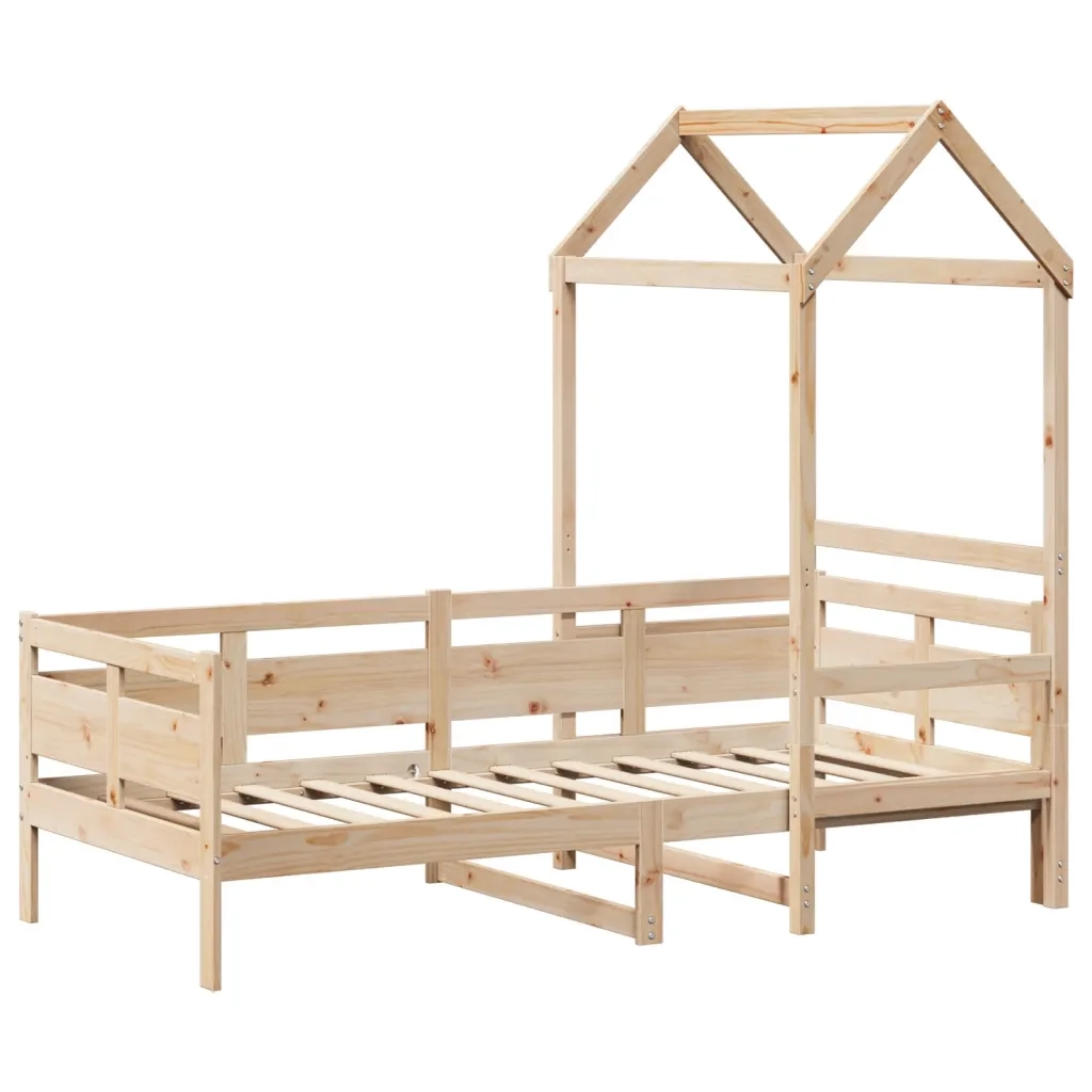 Letto singolo | Letto per adulti | Dormeuse con Tetto 80x200 cm in Legno Massello di Pino