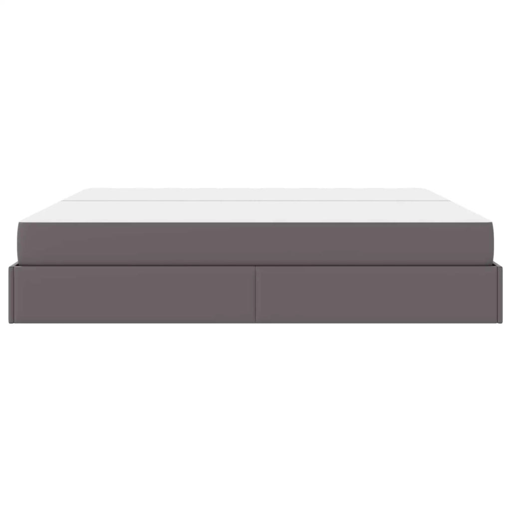 Struttura letto con materasso con materasso 2 pcs Grigio PVC 3399443