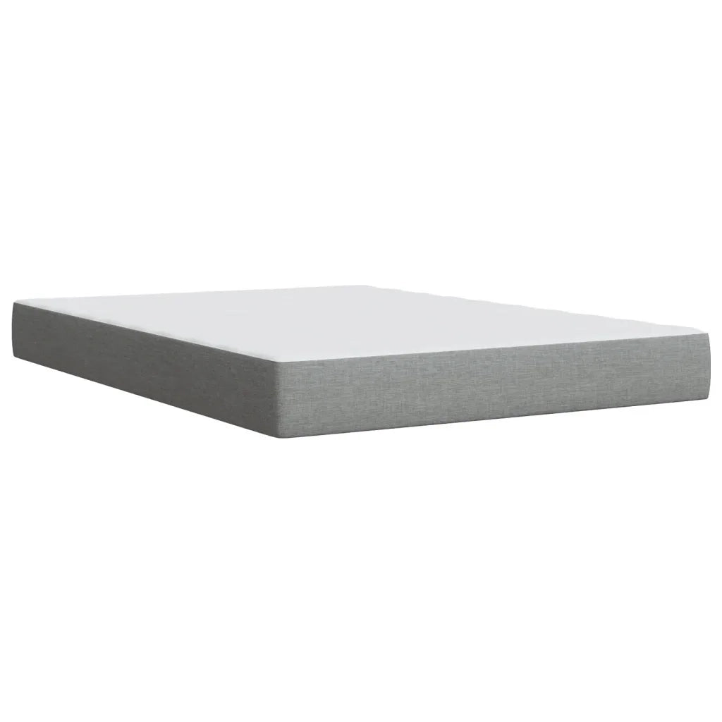 Giroletto a Molle con Materasso Grigio Chiaro 140x190cm Tessuto 3292783