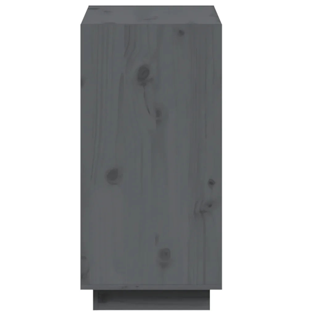 Libreria Grigia 60x35x71 cm in Legno Massello di Pino 810861