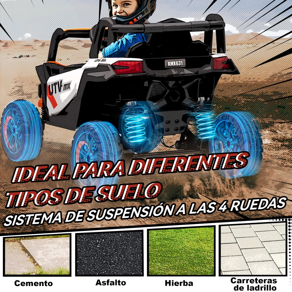 Veicolo Elettrico per Bambini UTV 12V ¨C zephmum ¨C Arancione
