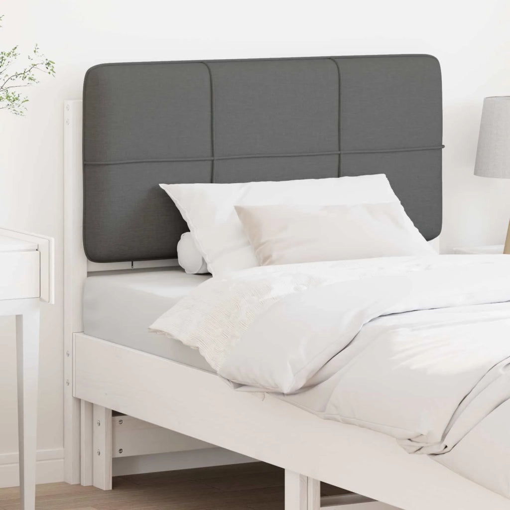 Testiera | Testata imbottita Bianco e grigio chiaro 75 cm Pino massello