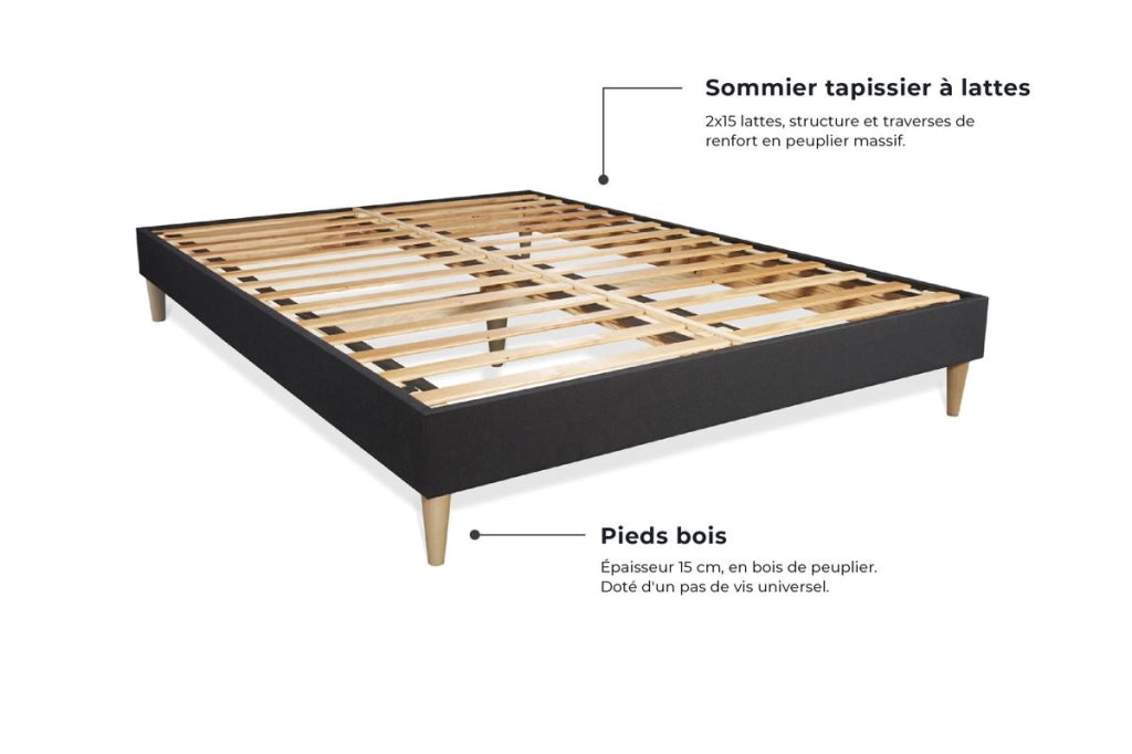 Kit rete e materasso SOFT 130x210cm - Foam HD - Molto rigido