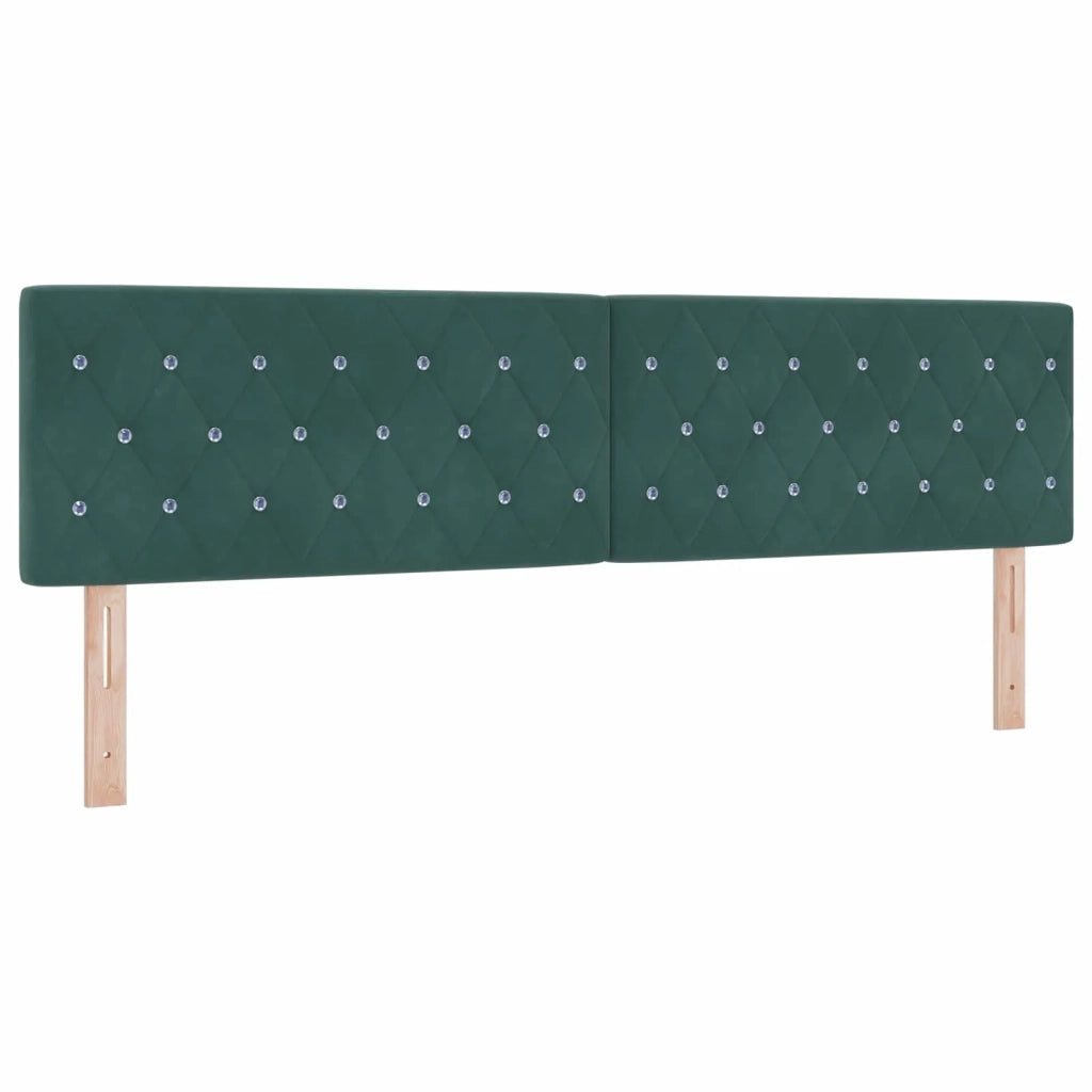 Letto box spring con materasso Verde Scuro 180 x 200 cm Velluto 3451724