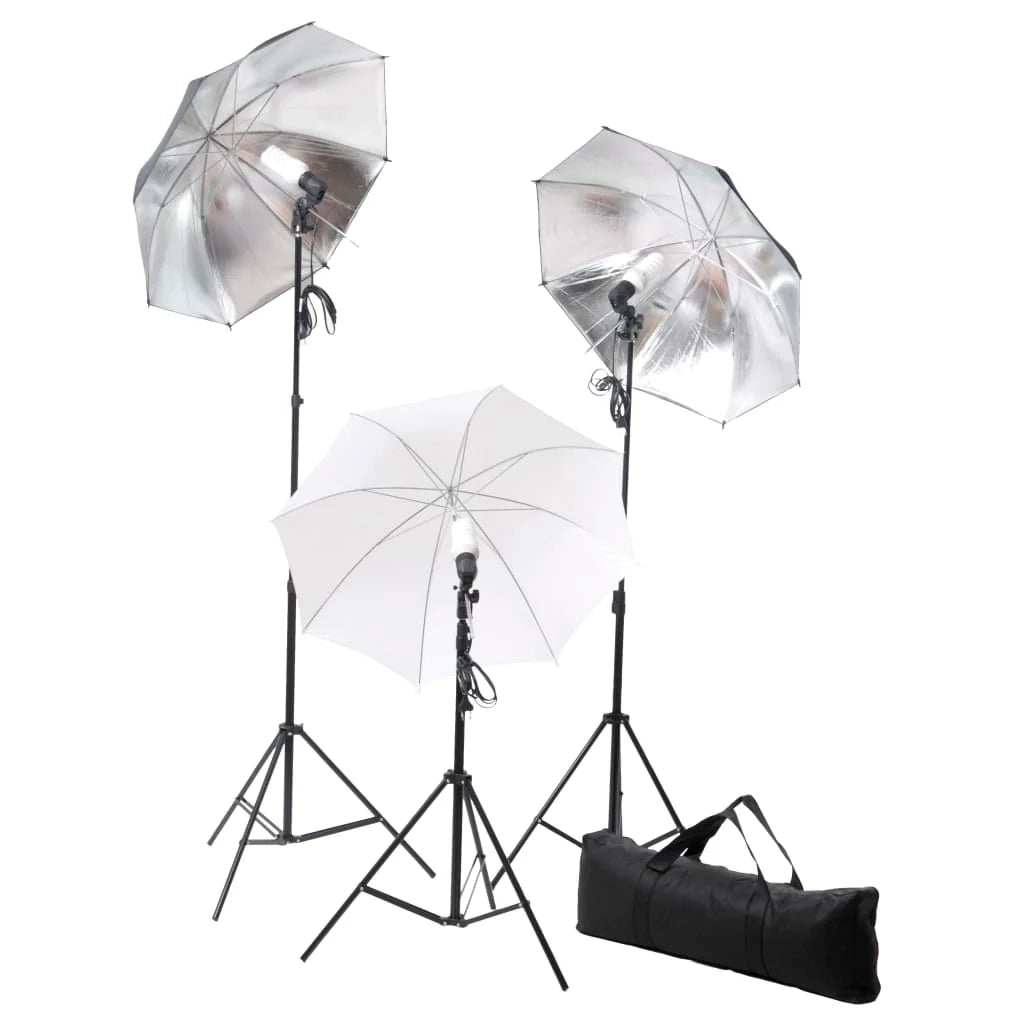 Kit professionale per studio fotografico con luci fondale e riflettore nero 02_0001466
