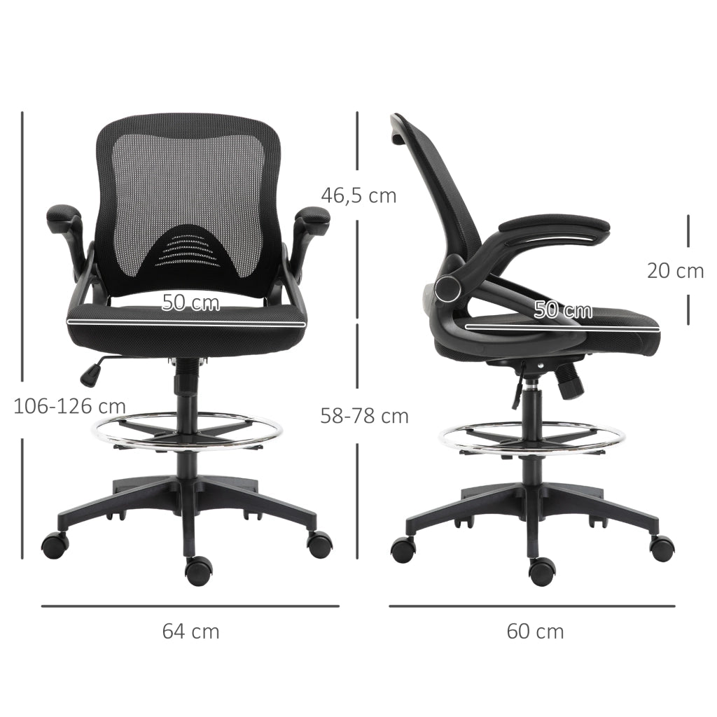 Sedia da ufficio ergonomica con poggiapiedi ¨C Minimal ¨C nero