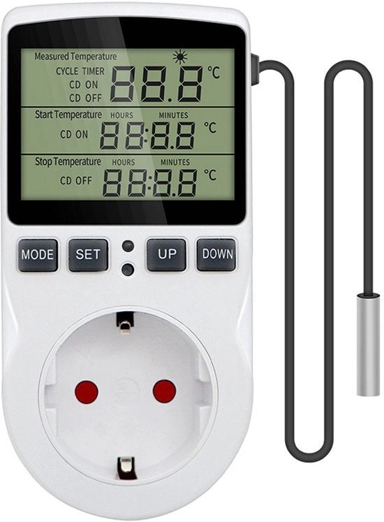 Regolatore di temperatura digitale, termistore ABS bianco