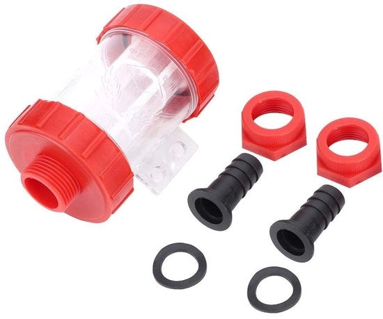 Filtro a Maglia Inserito - Pompadiffusore ad Alta Pressione - Filtro in Plastica - G3/4-inch/1-inch - Inclusi Supporti di Montaggio - Dimensioni 13,5 x 7,5 cm - Filtro dell'Acqua
