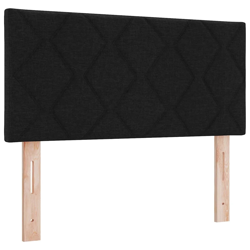 Letto a molle con materasso Nero 100 x 200 cm Tessuto 3340264