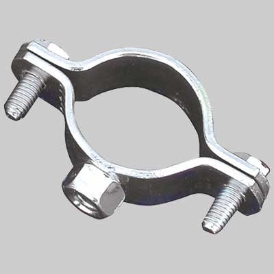SOLO COLLARE FERMA TUBO IN ACCIAIO ZINCATO - 3/8 - 2 pezzi - MADE IN ITALY