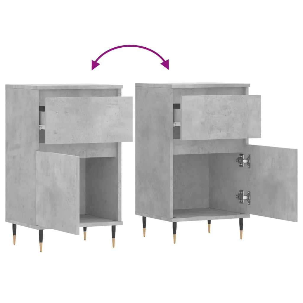 Credenza | Madia | Buffet da pranzo | Armadio da pranzo Grigio Cemento 40x35x70 cm in Legno Multistrato