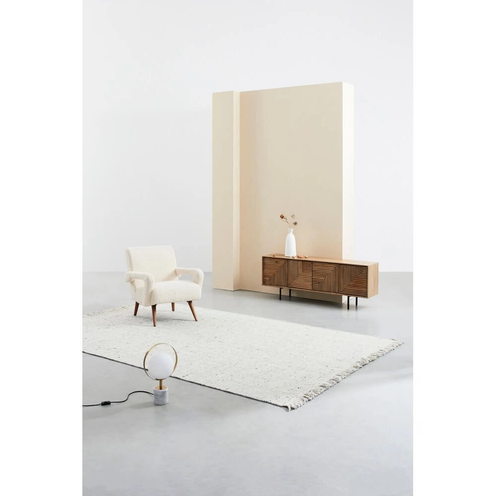 Tappeto in Lana Tessuto a Mano con Frange 160x230 cm - COX