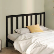 Testiera per Letto-Testata-Testiera Decorativa Nera 126x4x100 cm in Legno Massello di Pino 967190