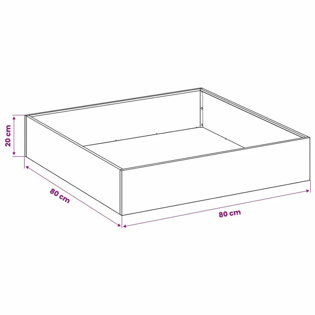 Vaso da giardino Bianco 80 x 80 x 20 cm 8005010