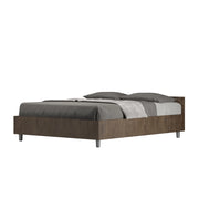 BS COM Letto matrimoniale francese contenitore 140x190 noce
