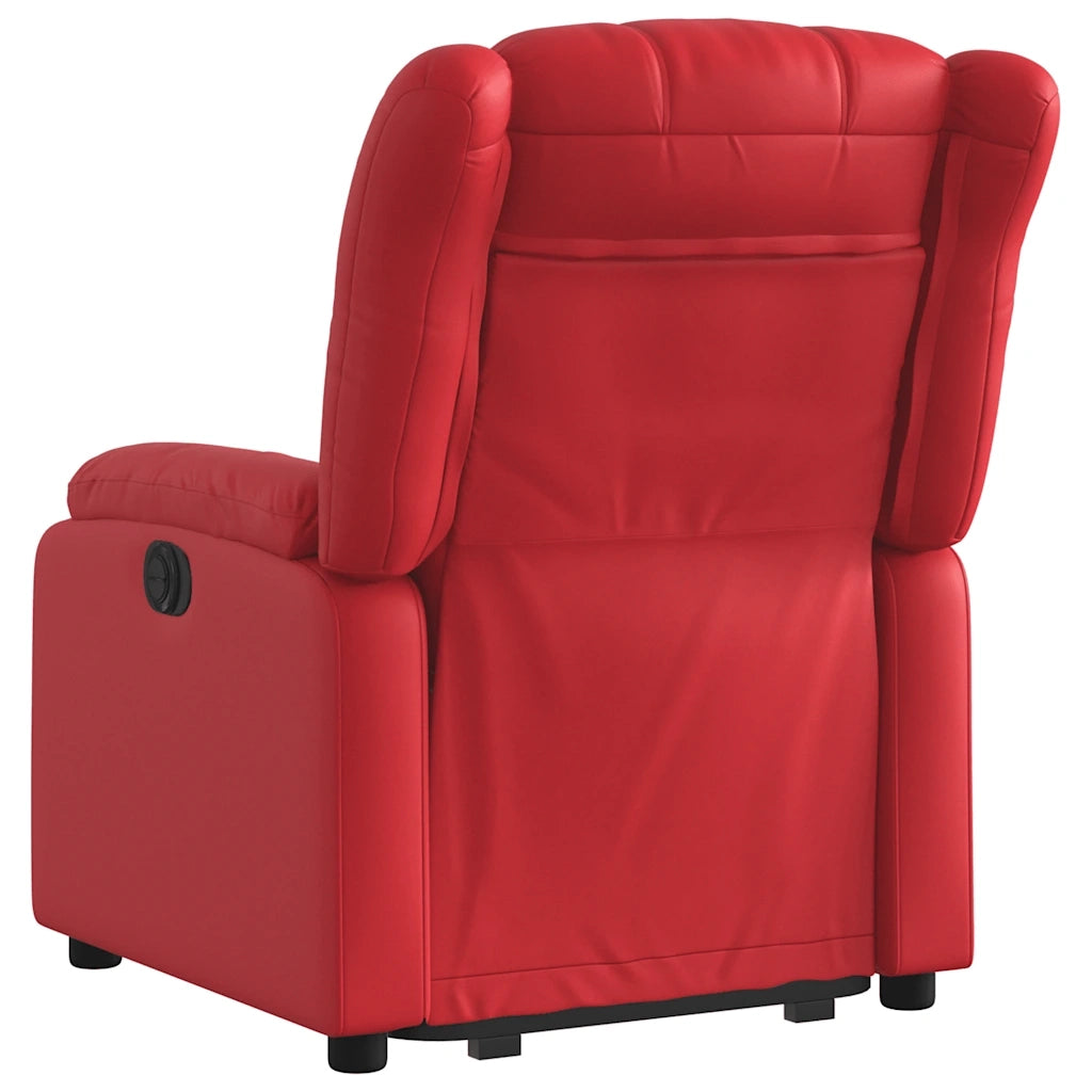 Poltrona Alzapersona Reclinabile Rosso in Similpelle 3205269