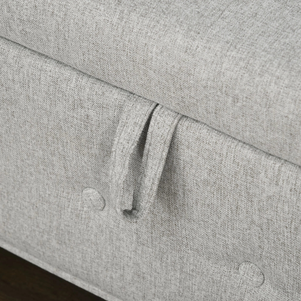 Divano 2 posti in tessuto con cassetti e piedi in legno ¨C Minimal ¨C Grigio 146.5x49x72