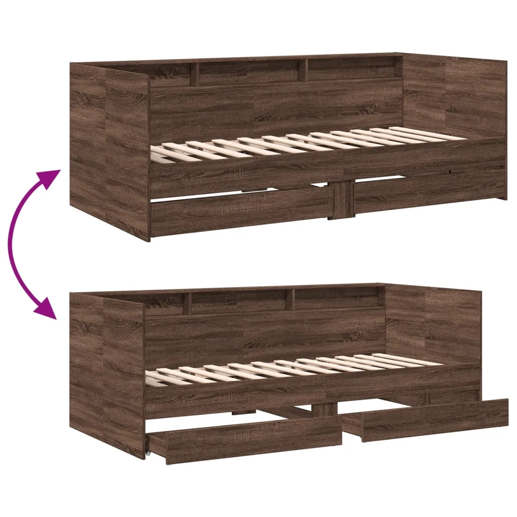 Divano Letto con Cassetti senza Materasso 75x190 cm 3280866