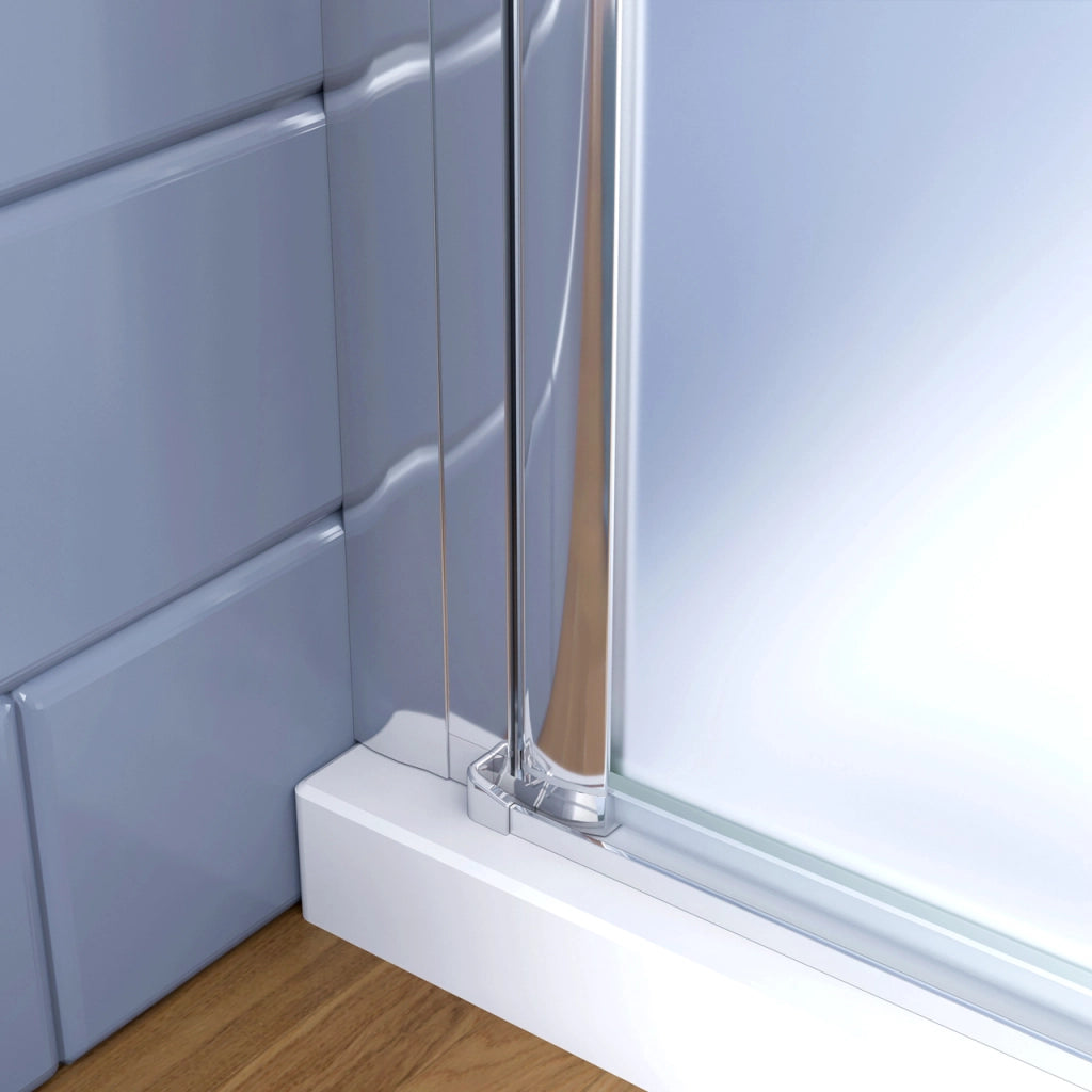 195cm Box Doccia Angolare Porta Battente con Parete Fissa 70x80cm in Vetro Satinato 6mm Anticalcare Irreversibile