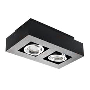 Faretto a soffitto Kanlux STOBI 2 luci nero GU10 25W