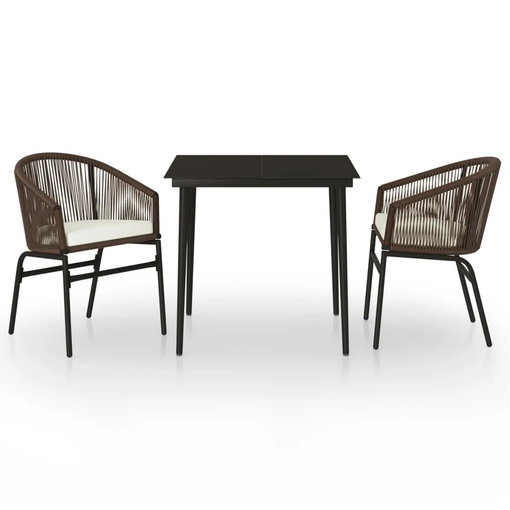 Set Mobili da Pranzo per Giardino 3 pz Marrone 3099245