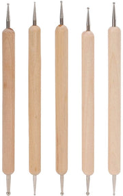 Kit per Incisione a Bulbo 5 Pezzi - Stilo a Doppia Punta per Incisione - Attrezzatura per Modellare la Crema - Manico Fermo - Materiale Resistente - Ideale per Progetti di Fai da Te - Stilo per Incisione