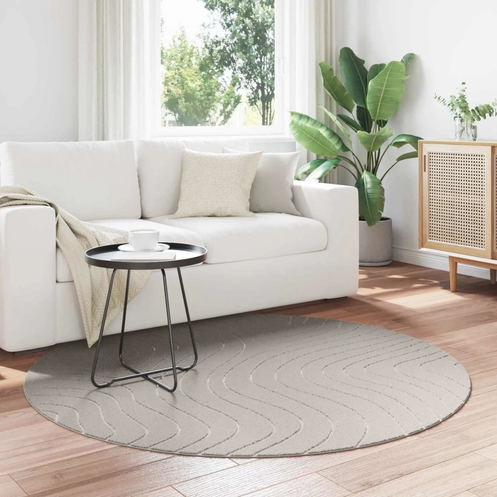 Tappeti per area | Tappeti a zone Rotondo PALMERAS Crema ? 200 CM Poliestere