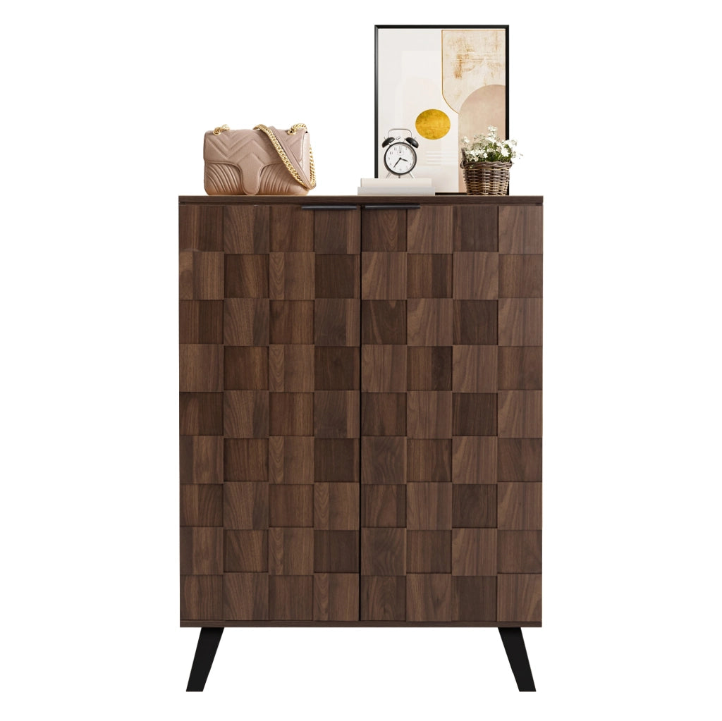 Scarpiera 80x35.5x110 cm con ripiani regolabili in pannello di particelle naturale