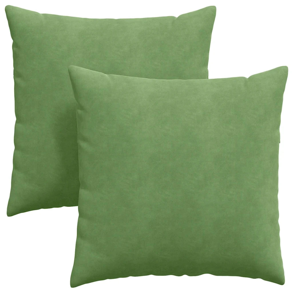 Cuscini da Divano 2 pz | Cuscini per sedie Verde chiaro 80 x 80 cm