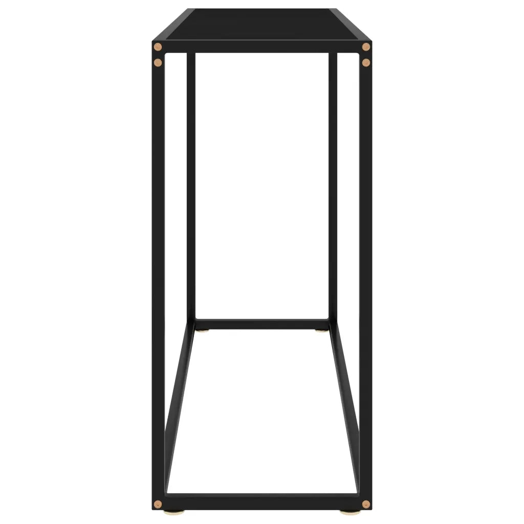Tavolo Consolle Nero 100x35x75 cm in Vetro Temperato 322812
