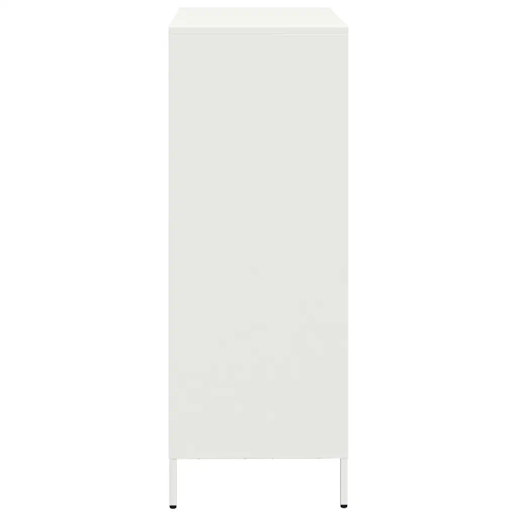Credenza-Buffet-Armadio da cucina Bianca 68x39x103,5 cm in Acciaio 194743