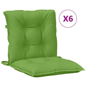 Cuscini Sedia Schiena Bassa 6 pz | Cuscini per sedie Verde M¨¦lange 100x50x7 Tessuto