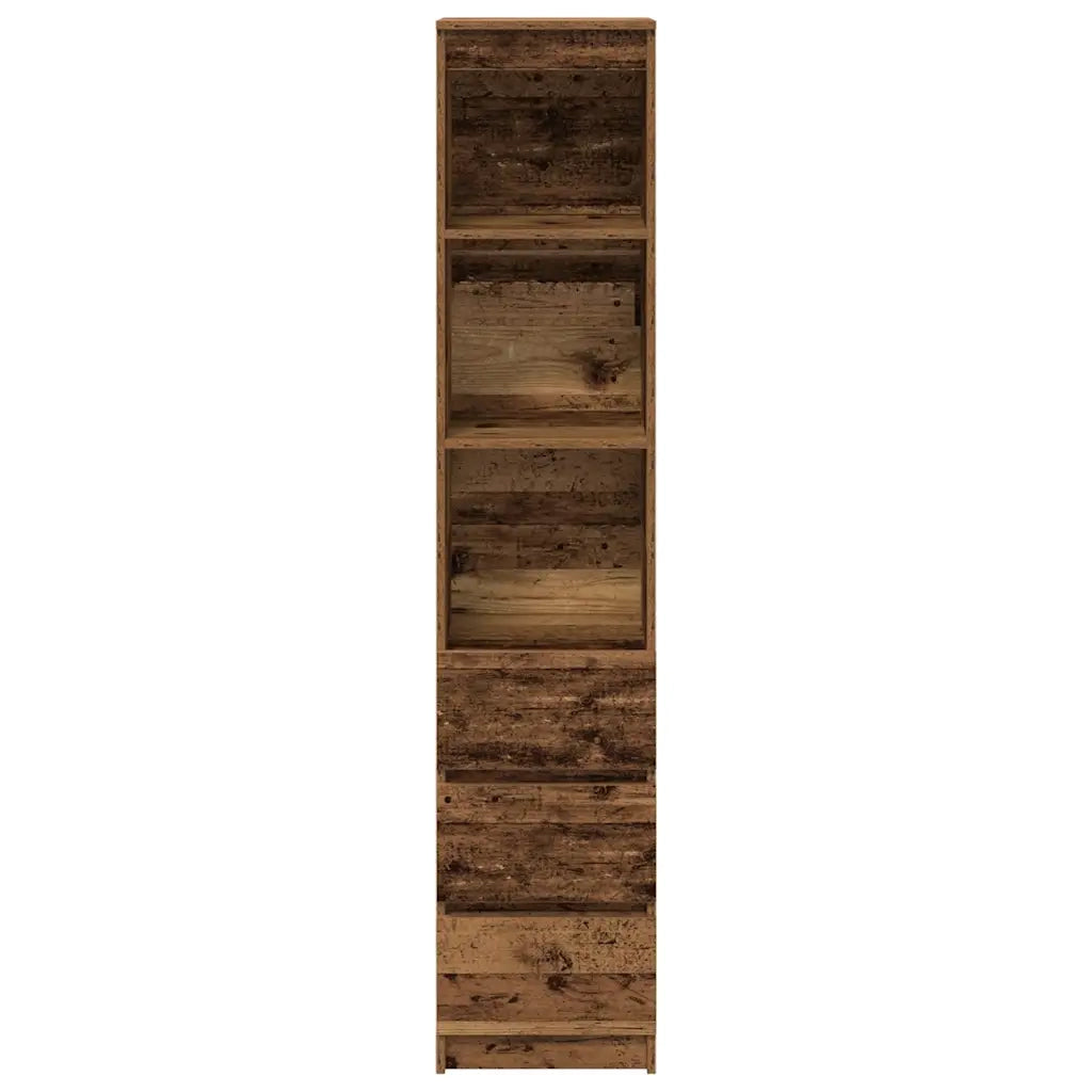 Credenza-Buffet-Armadio da cucina Legno Antico 37,5x35x180 cm in Truciolato 168719