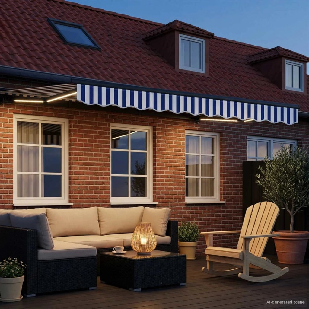 Cornice per Tenda Manuale con LED 2,5 x 2 m 3420724