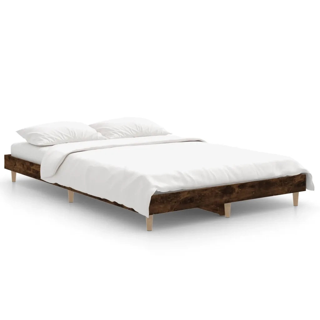 Giroletto senza Materasso-Struttura Letto Rovere Fumo 120x190 cm in Truciolato 296843