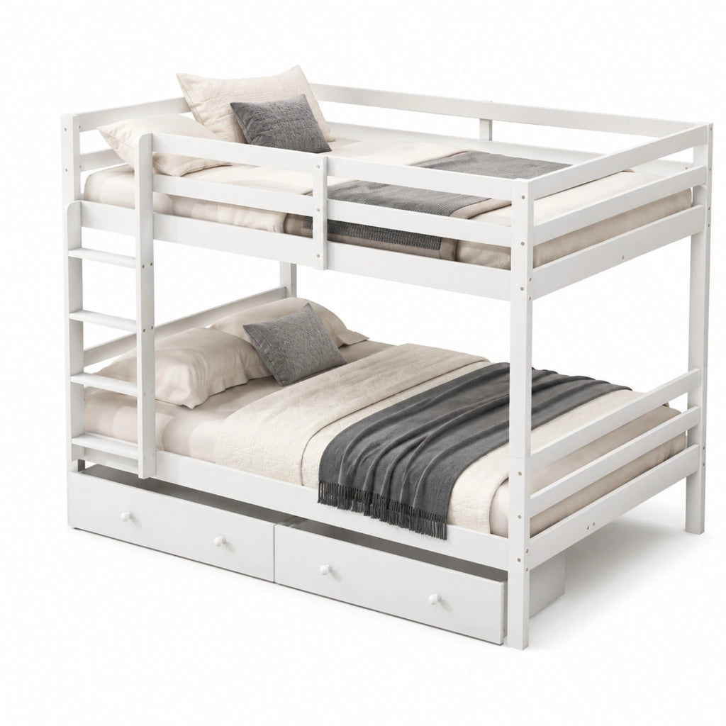 Letto a castello 140x200 cm con cassetti e vano contenitore