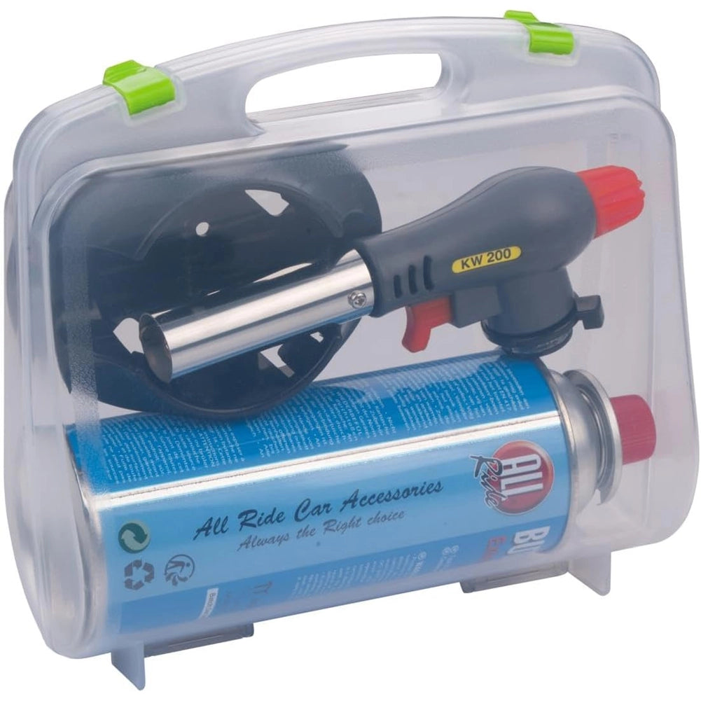 Bruciatore a Gas Butano con Valigetta 20,5x7,5x17,5cm Fiamma Regolabile All Ride