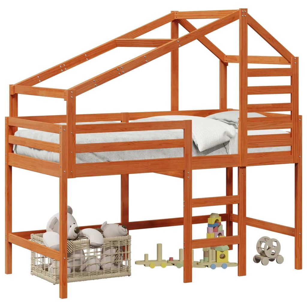 Struttura per letto soppalco Marrone Cera 90 x 190 cm 3422701