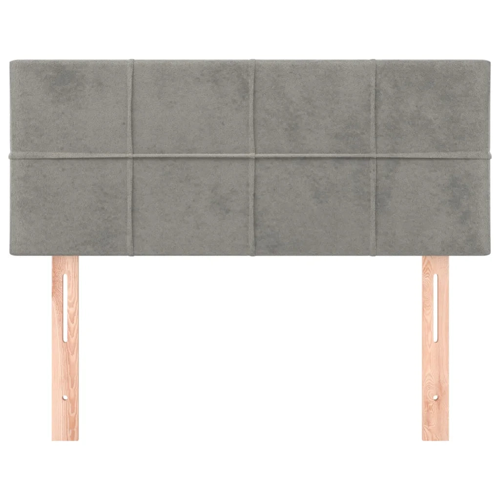 Testiera-Testata Decorativa Grigio Chiaro 90x5x78/88 cm in Velluto 489672