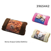 Trade Shop - Borsa Acqua Calda Elettrica Scaldino Scalda Mani In Tessuto Con Cuccioli 3965442 -