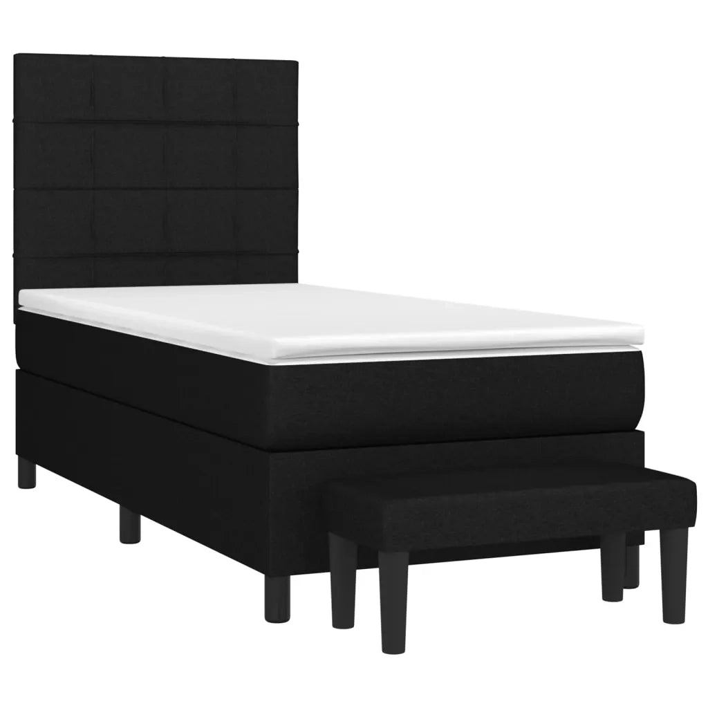 Giroletto a Molle con Materasso Nero 80x200 cm inTessuto 3136551