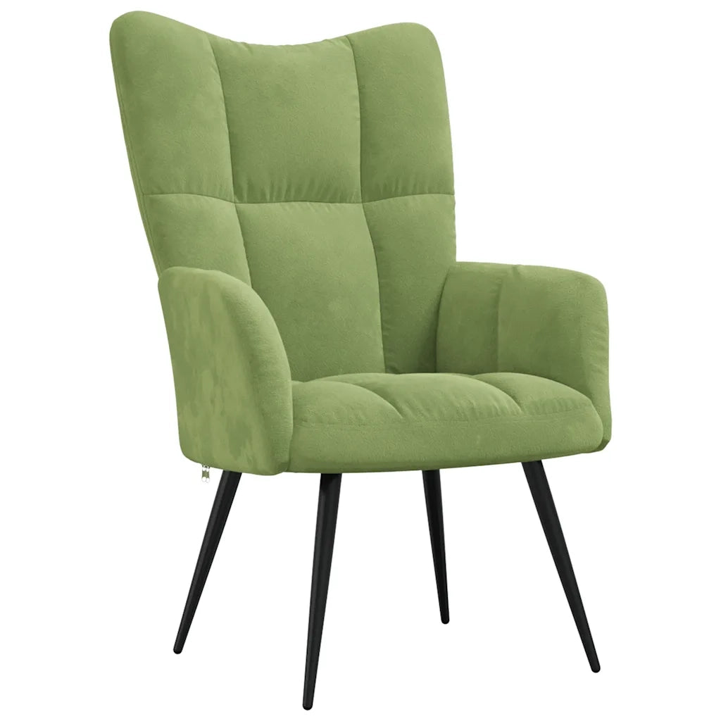 Sedia Relax Verde Chiaro in Velluto 328076